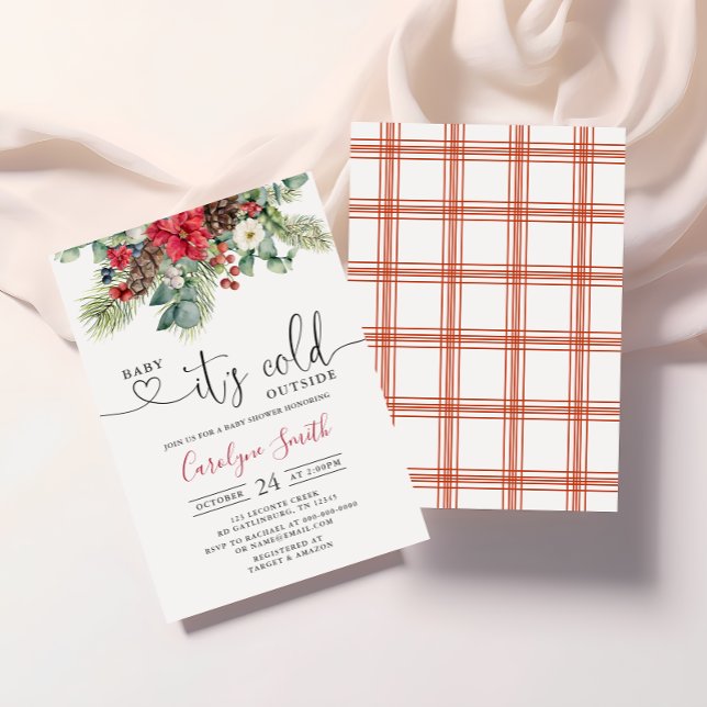 Convites Bebê está frio fora do Chá de fraldas de inverno (Criador carregado)