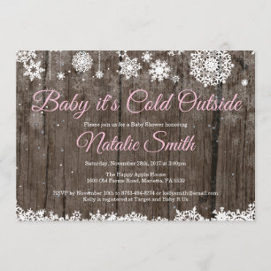 Convites Bebê Está Frio Fora Do Chá de fraldas Russo De Inv