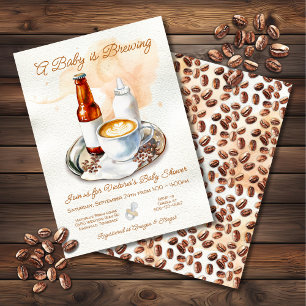 Convites Bebê está preparando café cerveja bebê chá
