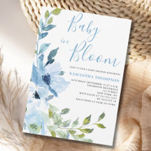 Bebê Floral Azul Em Chá De Sangue
