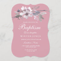 Bebê Floral Rosa Dusty Baptism Christening