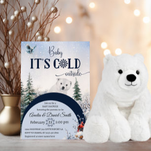 Convites Bebê Frio Lá Fora Urso Inverno Coruja Chá de Bebê