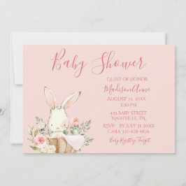 Convites Bebê Garota Rosa Escuro Bonito