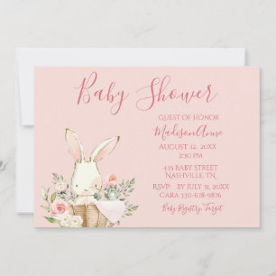 Convites Bebê Garota Rosa Escuro Bonito