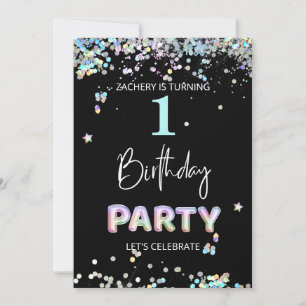 Convites *~* BEBÊ GAROTO 1 rua Um Primeiro Aniversário do