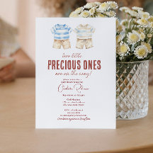 Bebê gêmeo Chá de fraldas bonito