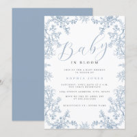 Bebê Menino Floral Vintage em Flor Chá de Bebê
