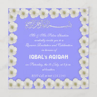 Bebê menino muçulmano azul Aqiqah