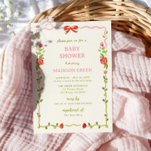 Bebê Na Mão De Sangue Desenhado Chá de fraldas Flo