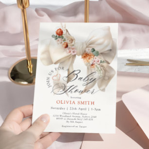 Convites Bebê no Blogue Arco Branco Queda Chá de fraldas Fl