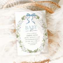 Bebê no Bloom Blue Primavera Floral Chá de fraldas