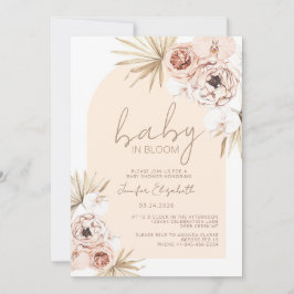 Convites Bebê no Bloom Boho Bohemian Chá de fraldas