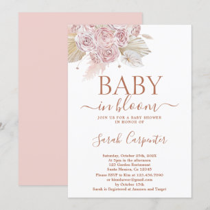 Convites Bebê no Bloom Boho Chá de fraldas