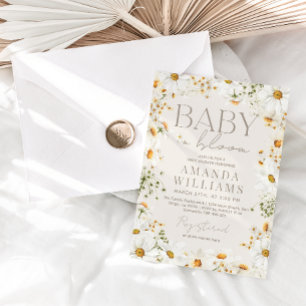 Convites Bebê no Bloom Daisy Chá de fraldas