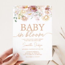 Bebê no Bloom Florals Chá de fraldas