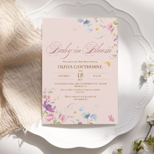 Convites Bebê no Bloom Primavera Chá de fraldas
