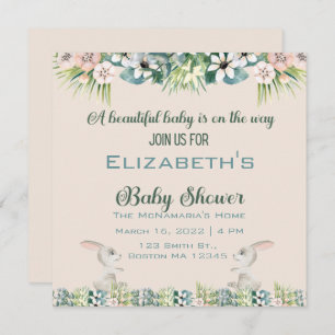 Convites Bebê no caminho Chá de fraldas