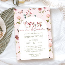 Bebê no Chá de fraldas de flor selvagem de Bloom