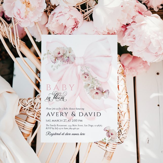 Convites Bebê no Chá de fraldas de Primavera de Sangue (Criador carregado)