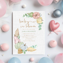 Convites bebê no florê Programa de Bebê Pumpkin no outono d