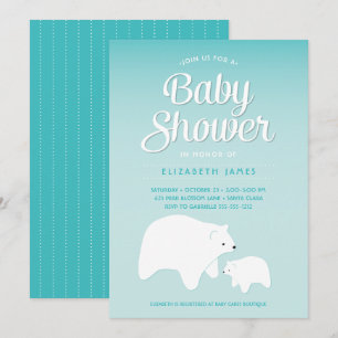 Convites Bebê Polar Bear