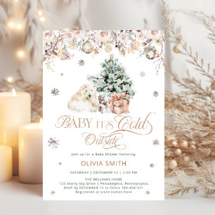Convites Bebê Polar Bebê é Frio Fora do Chá de fraldas