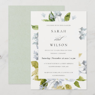 CONVITES BEBÊ ROMÂNTICO SUAVE CASAMENTO FLORÍVEL DE ÁGU