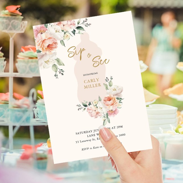 Convites Bebê Rosa Fresca Vestir E Ver Chuva De Garrafa (Criador carregado)