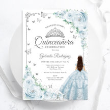 Bebê Rosas de aquarela Silver Quinceanera