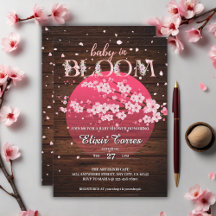 Bebê Russo em Bloomia Sakura Cerejeira Flor Invita