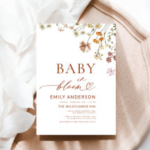 Bebê selvagem no Chá de fraldas Bloom Terracotta