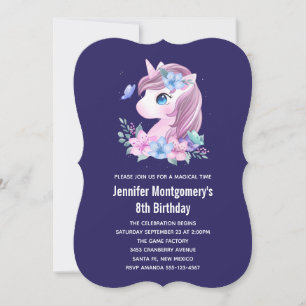 Convites Bebê Unicórnio Mágico Aquarela Aniversário