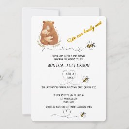 Convites Bebê Urso Podemos Esperar Personalizado
