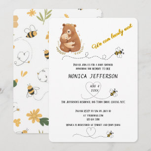 Convites Bebê Urso Podemos Esperar Personalizado