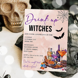 Convites Beber Bruxas em Festa de Halloween