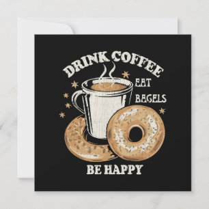 Convites Beber Café Comer Bagels Ser Feliz