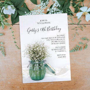 Convites Bebês brancos respiram na Festa de aniversário a