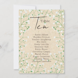 Convites Bebês Breath Wedding Table Number Gráfico 10