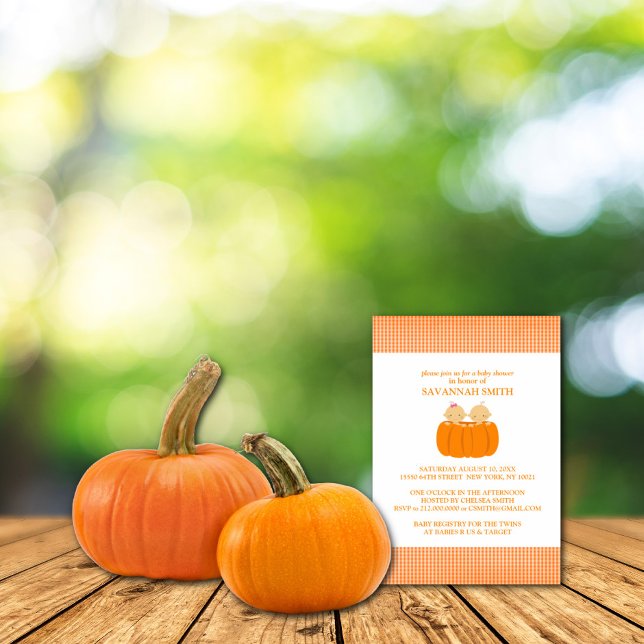 Convites Bebês - Chamas para Bebês Gêmeos (Criador carregado)