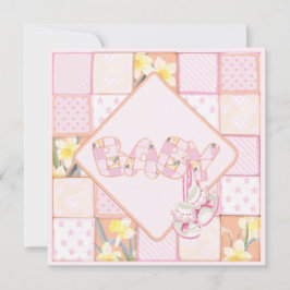 Convites Bebês cor-de-rosa - Chá para bebês