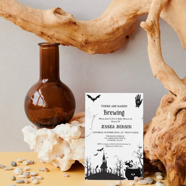 Convites Bebês Criando o Chá de fraldas Negro do Dia das Br (Criador carregado)