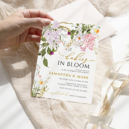 Convites Bebês no Bloom Wildflower Twins Chá