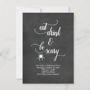 Convites Bebida Branca e Negra Seja Assustadora Festa de Ha