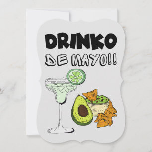 Convites Bebida Cinco de Mayo Drinko de Maio Brincadeira Di