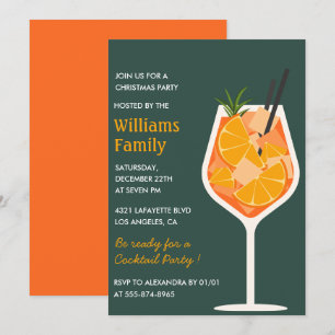 Convites Bebidas coquetéis do Partido do Natal Elegante