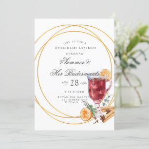 Convites Bebidas de Álcool de Natal Bridesmaids Luncheids