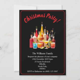 Convites Bebidas e Coquetéis de Festa de Natal