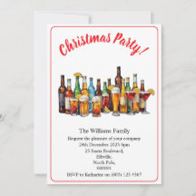 Bebidas e Coquetéis de Festa de Natal Minimal Xmas