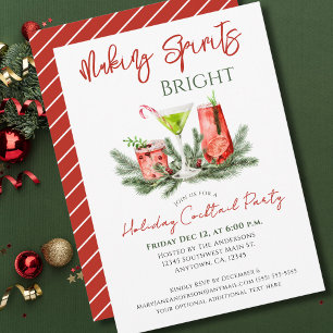 Convites Bebidas Festivas Do Partido Cocktail Holiday