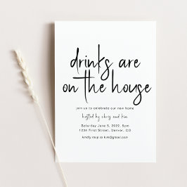Convites Bebidas no House Housewarming Party